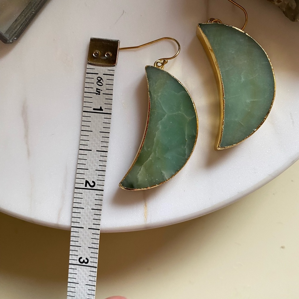 Moon earrings-handmade and one of a kind - Picture 3 of 3